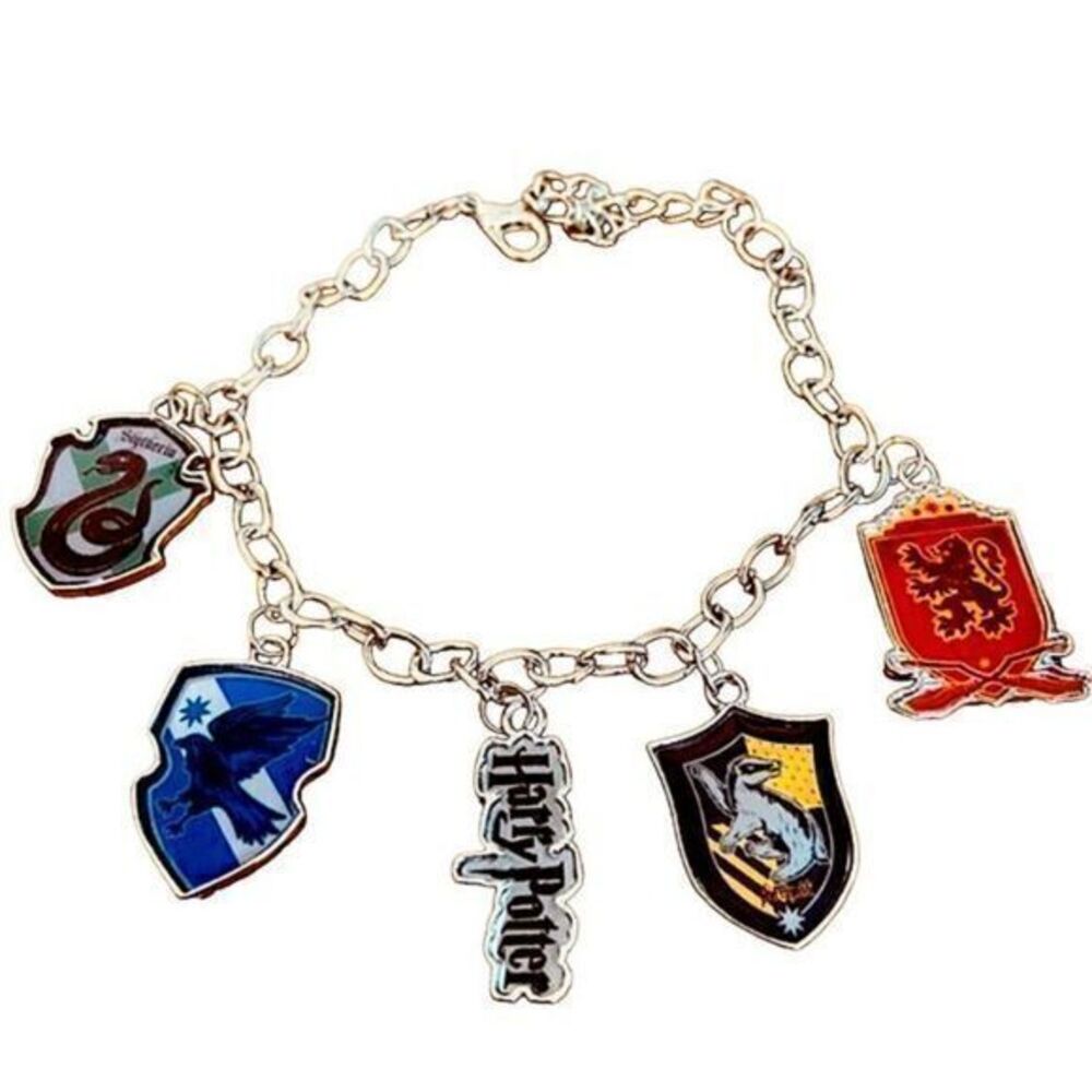 Fantasy Fan Harry Potter Hogwarts Inspired Charm Bracelet Witch Wizard Jewelry